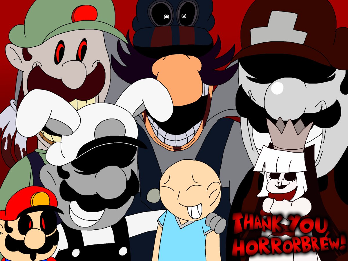 GuyMr9989's tweet photo. as a proud horrorbrew member, i am happy that a lot of popular creator got toghether for this cause.
#SuperSoulAdventure #mario85 #mariomadness #horrobrews #pillarchase2 https://t.co/hQyCbFQQOI