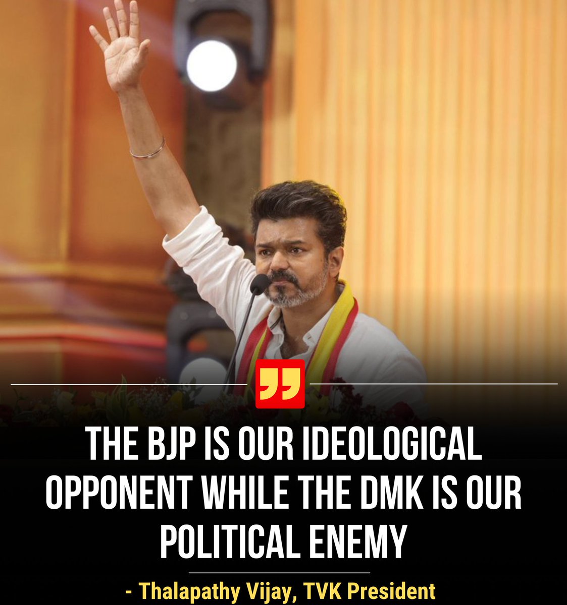 georgeviews's tweet photo. #TVK has officially declared both their ideological and political opponents today. 
#TvkVijayMaanadu https://t.co/Tw6fK3hFJ1