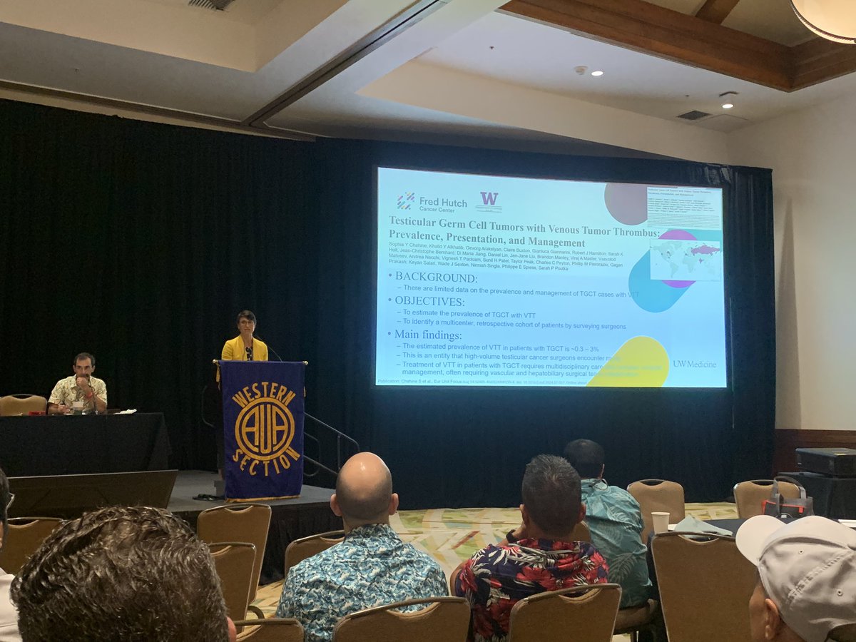 Logan Briggs (@logangbriggs1) on Twitter photo Dr. Sarah Psutka discusses the surprising 0.3-3% prevalence of venous thrombus in germ cell cancers, often requiring multidisciplinary urological, vascular, and hepatobiliary surgical management
<a href="/auawest/">Western Section AUA</a> Dr. Sarah Psutka discusses the surprising 0.3-3% prevalence of venous thrombus in germ cell cancers, often requiring multidisciplinary urological, vascular, and hepatobiliary surgical management
<a href="/auawest/">Western Section AUA</a>