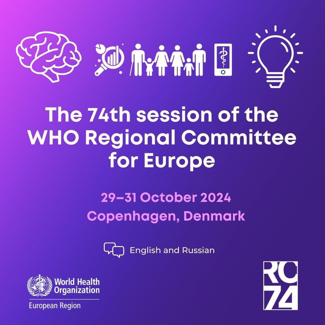Hans Kluge (@hans_kluge) on Twitter photo #RC74CPH โ Curious what this hashtag means?
Iโll be using it frequently next week as Copenhagen (CPH) ๐ฉ๐ฐ hosts the 74th session of <a href="/WHO_Europe/">WHO/Europe</a>โs Regional Committee (RC74).
From 29 to 31 October, health ministers and high-level delegates from the 53 Member States of the WHO #RC74CPH โ Curious what this hashtag means?
Iโll be using it frequently next week as Copenhagen (CPH) ๐ฉ๐ฐ hosts the 74th session of <a href="/WHO_Europe/">WHO/Europe</a>โs Regional Committee (RC74).
From 29 to 31 October, health ministers and high-level delegates from the 53 Member States of the WHO