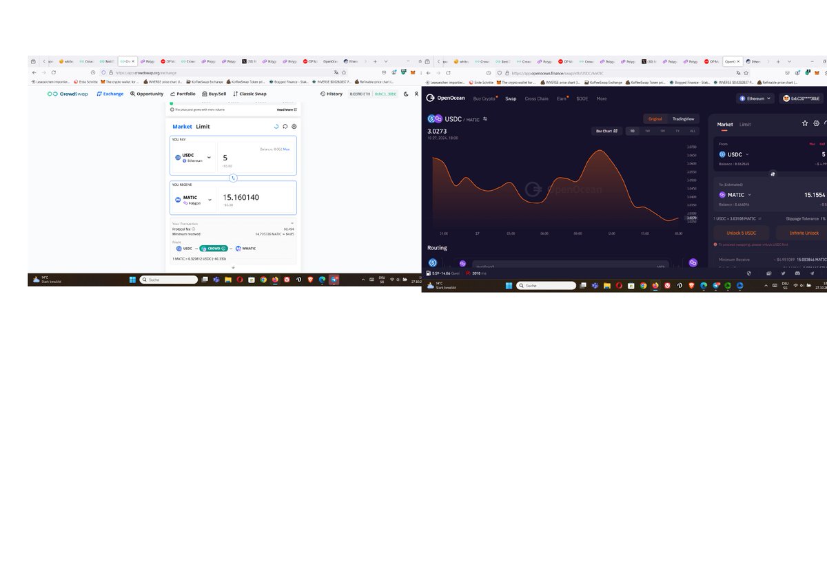 mickyboy59's tweet photo. Compare a swap between crowdswap and Open Ocean https://t.co/CxZuKeFZx6