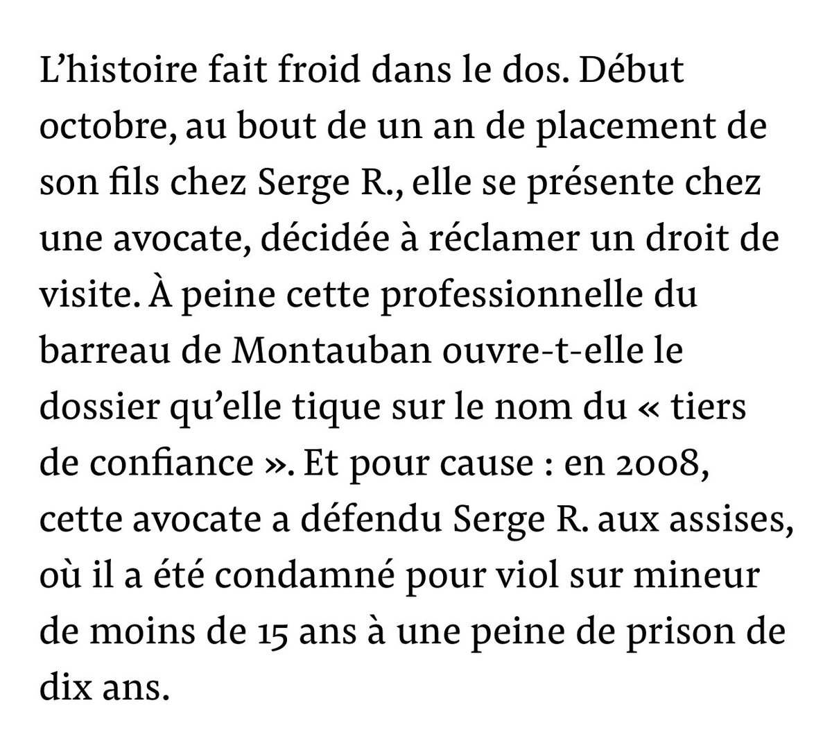 🔴🇫🇷INFO - Mediapart révèle qu’une juge de Montauban a ordonné, en 2023, le placement d’un enfant de 9 ans au domicile d’un homme déjà condamné pour viol sur mineur. Interrogés, la juge des enfants et le procureur n’ont pas souhaité répondre aux questions du média d’enquête…
