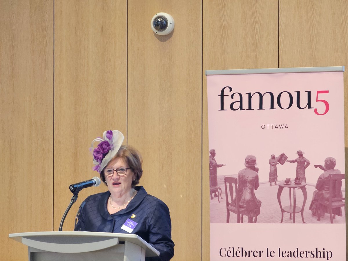 Famous 5 Ottawa chair <a href="/bkraffoul/">B Keleher Raffoul</a> welcomes guests to the #PinkTea. "Make a pledge to build a better Canada," she says. 

#cdnpoli #PersonsCase