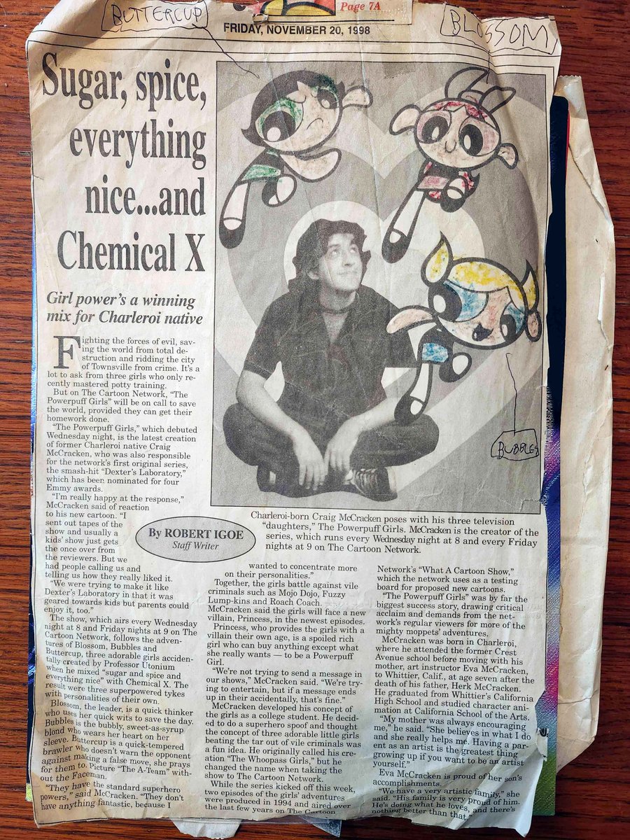 Interview with <a href="/CrackMcCraigen/">Craig McCracken</a> from a local newspaper, 1998. (Colored by me. lol)