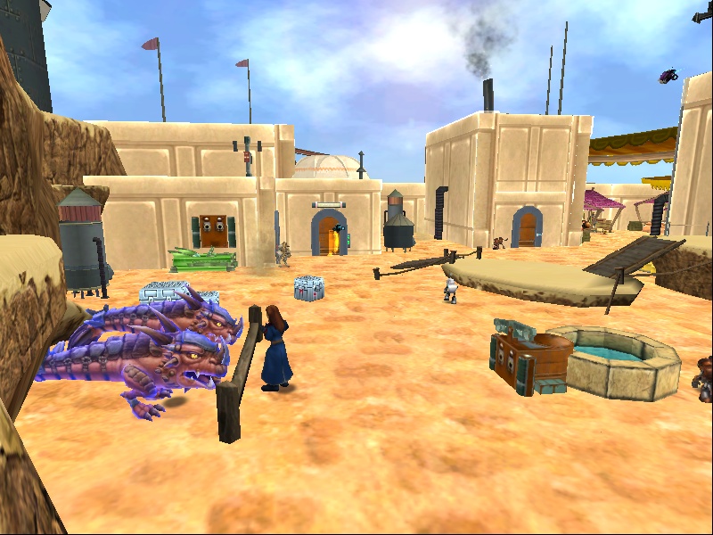TarlacMooncallr's tweet photo. "Mos Eisley spaceport: You will never find a more wretched hive of scum and villainy. We must be cautious". Part 1 of my Tatooine build (from Star Wars) is now complete. My Desert Villa house is now on tours for those who want to visit the cantina.  #Wizard101 https://t.co/BTlZeTxwv9