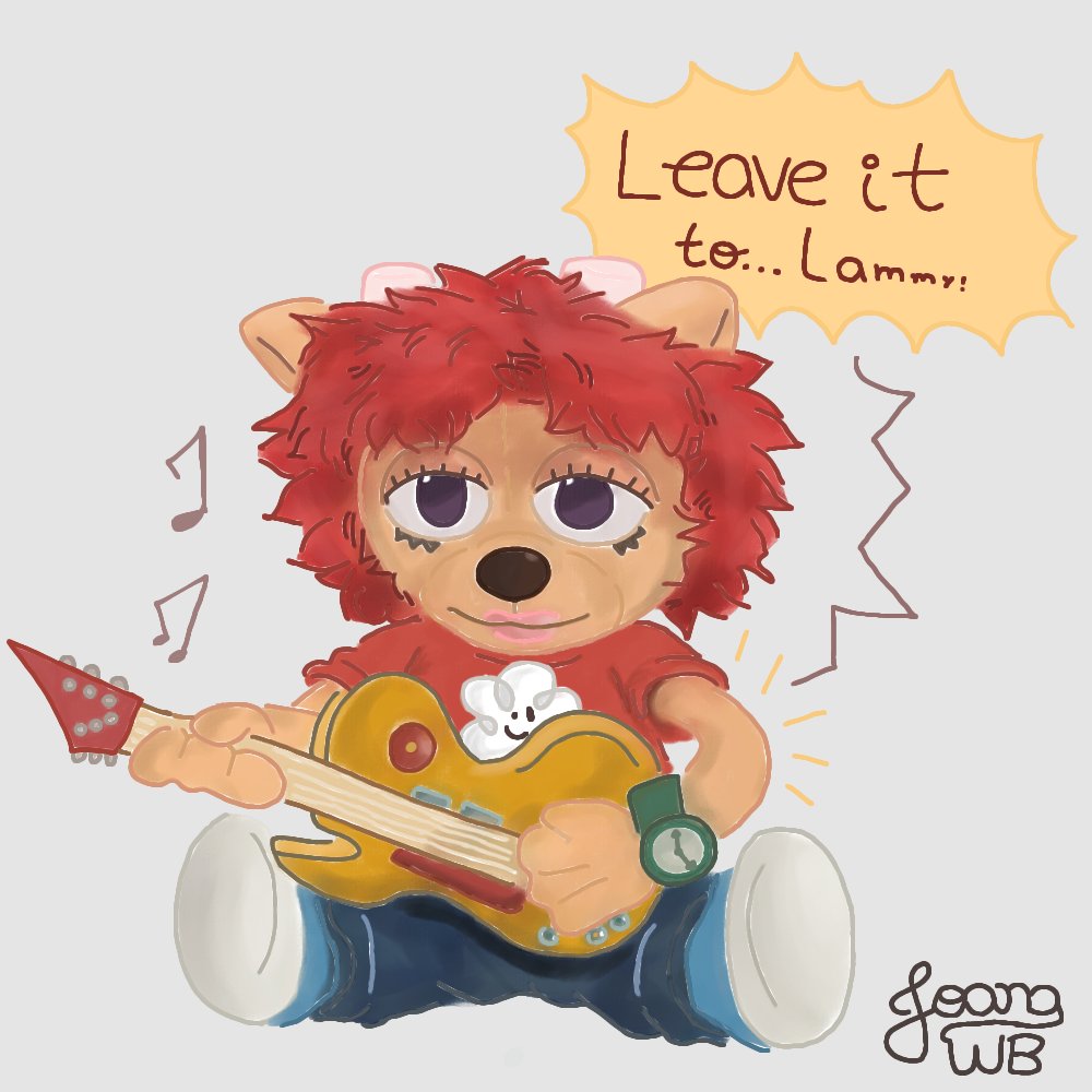 JoanaWBart's tweet photo. Fanart of that one Lammy plush #umjammerlammy #parappatherapper https://t.co/EJZfUkBANb
