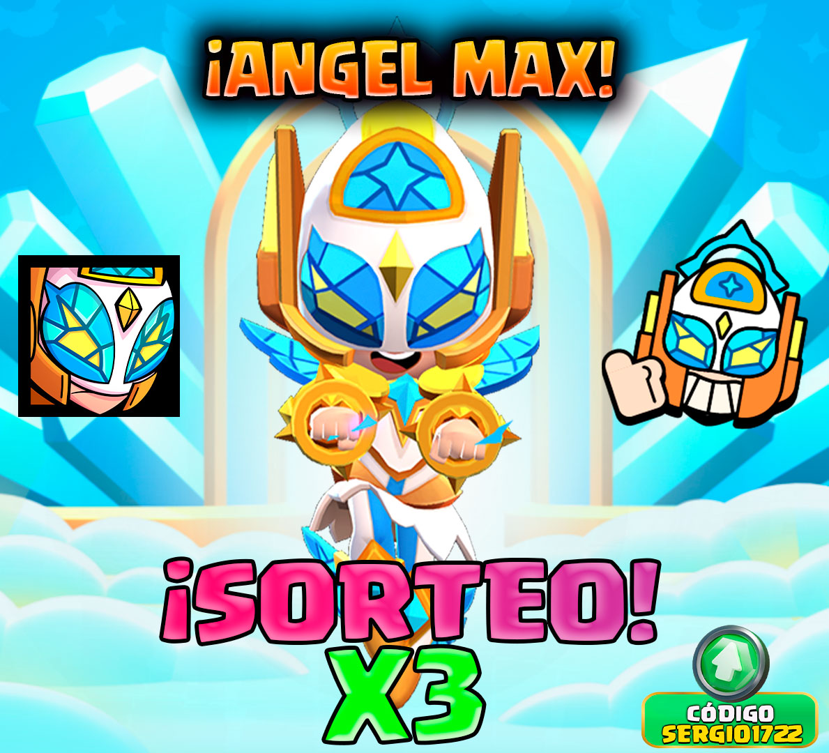 🎁SORTEO x3 SKINS ANGEL MAX + Pin + Icono de perfil
⭐Requisitos:
✅SEGUIRME en <a href="/Sergio1722c/">Sergio1722</a>
✅Dar RETWEET🔁y LIKE ♥️
✅ Etiqueta a un amigo ✏ 
⛔El sorteo termina el 7 de Noviembre⛔
🍀Suerte a Todos🍀
#AngelMaxGiveaway #BrawlStars