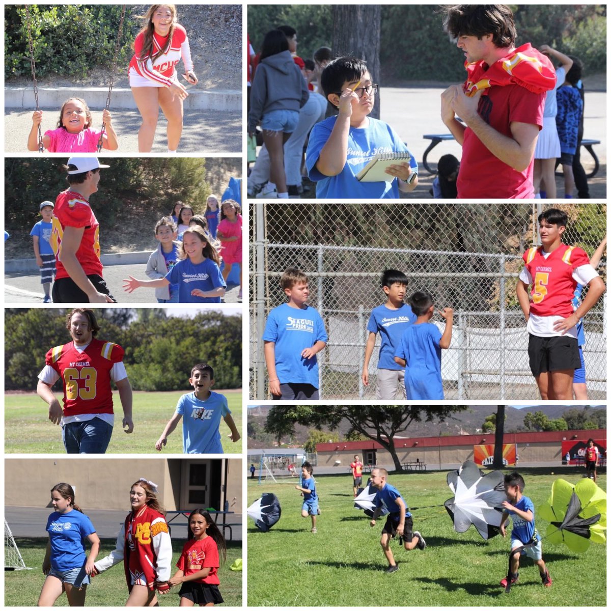 Jessica Pineda (@mrspineda_pusd) on Twitter photo We were lucky to have the MCHS football players and cheerleaders visit our #SuperSeagulls for a fun Friday! @mc_principalbozzay @mcsundevilfb <a href="/powayunified/">Poway Unified</a> #SeagullsBecomeSundevils #SquadGoals #SeagullsSoarTogether 💙 <a href="/SunsetHillsES/">SunsetHillsElementary</a> We were lucky to have the MCHS football players and cheerleaders visit our #SuperSeagulls for a fun Friday! @mc_principalbozzay @mcsundevilfb <a href="/powayunified/">Poway Unified</a> #SeagullsBecomeSundevils #SquadGoals #SeagullsSoarTogether 💙 <a href="/SunsetHillsES/">SunsetHillsElementary</a>