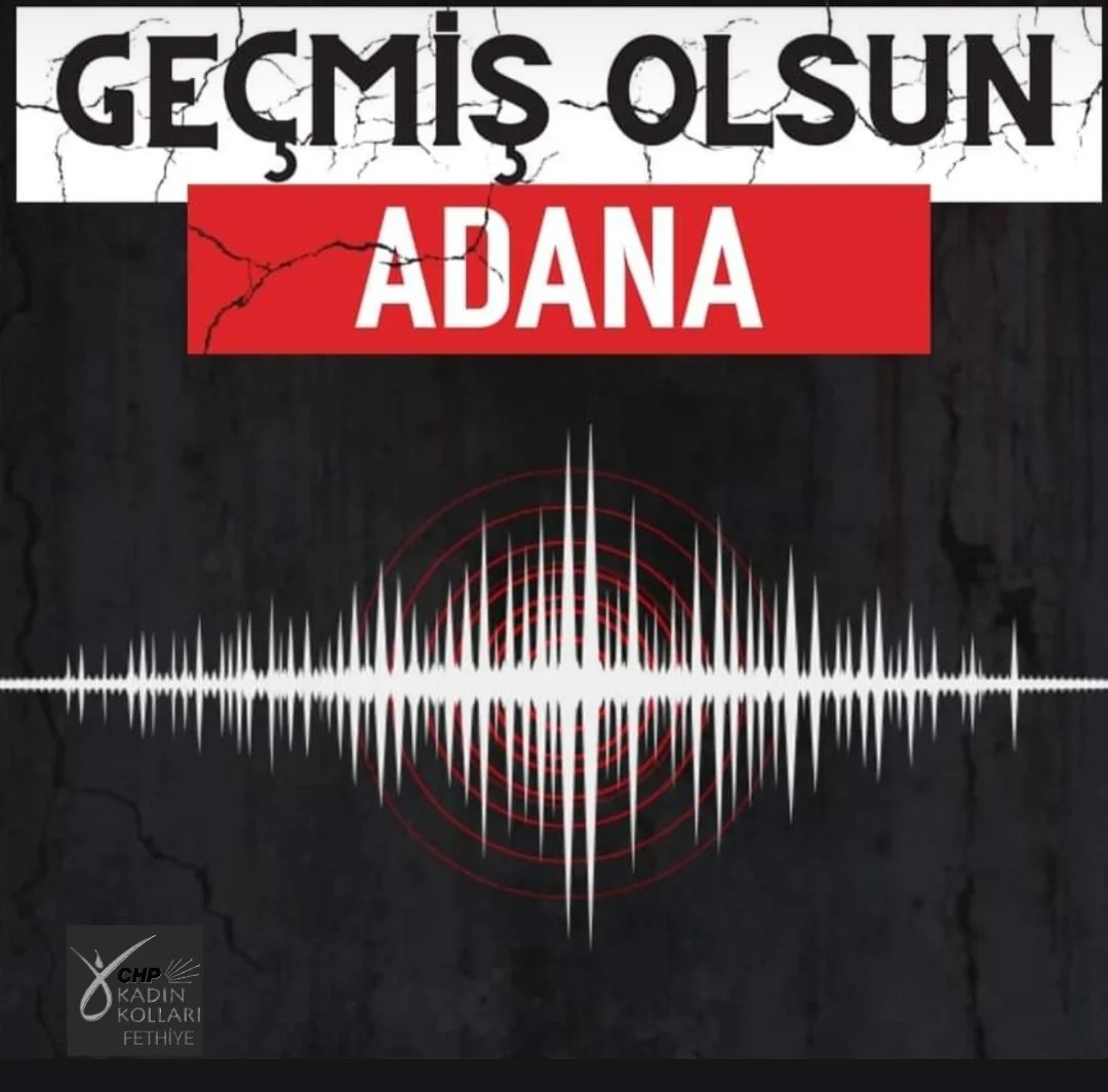 chpkadin48's tweet photo. Adana’nın Kozan ilçesinde meydana gelen depremden etkilenen tüm vatandaşlarımıza geçmiş olsun dileklerimizi iletiyoruz. Can ve mal kaybı yaşanmamış olmasını temenni ediyoruz.
 #deprem https://t.co/MO9Pqc3dc4