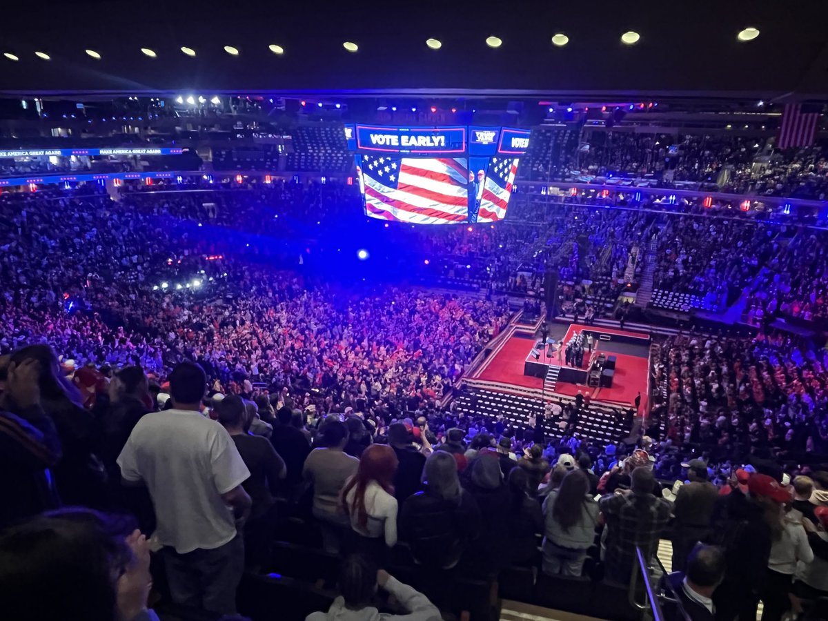 Madison Square Garden is full and there are many thousands more outside. It’s taken me four hours to get in