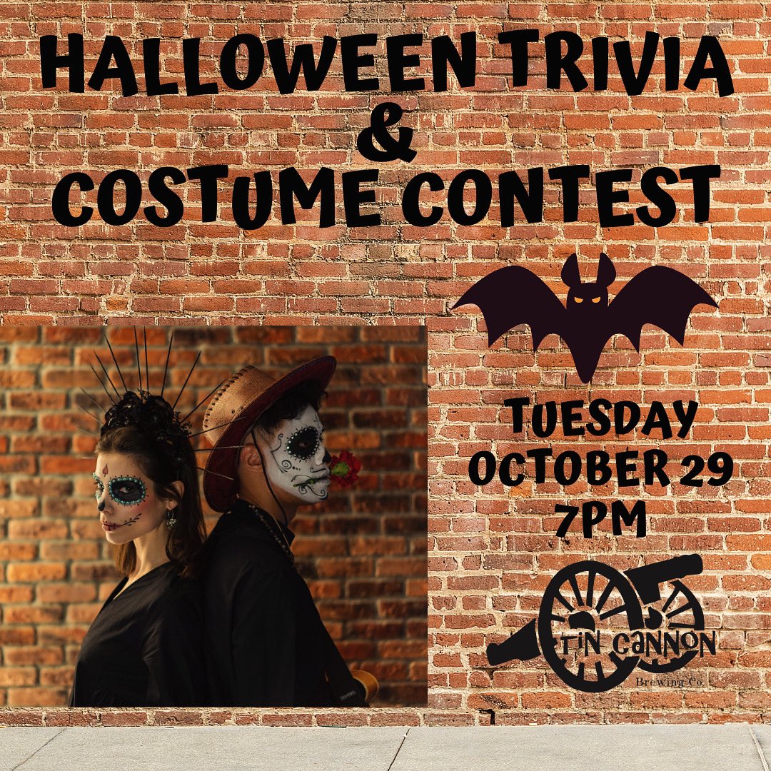 **TUESDAY**
Halloween Trivia &amp; Costume Contest! Teams of up to six players. Prizes for winning team and best costumes! 
👻🎃👻🎃👻🎃👻🎃👻🎃👻🎃
Please support our food truck—Vienna Inn Mobile.