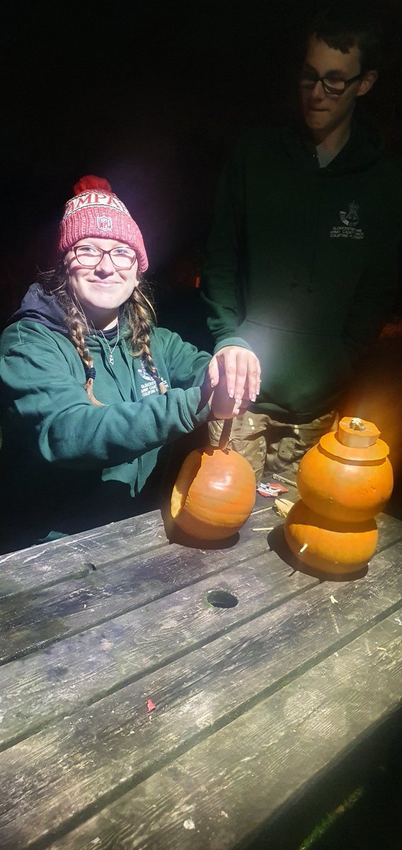 Pumpkin carving in action on the county silver expedition. Can't wait to see the results...