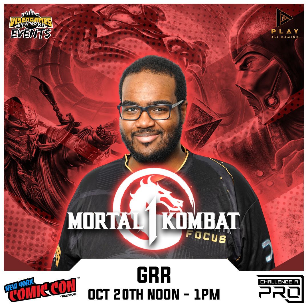 VGNYevents's tweet photo. Our final "Challenge A Pro" event for #NYCC24 saw people gather the courage to face off against one of the deadliest #MortalKombat1 players in GRR (@Grr_George)! Don't let the smile fool you, his Geras was relentless against the opposition!

#NYCC #NYCFGC #FGC #VGNYevents #MK1 https://t.co/18QEfwWFWI