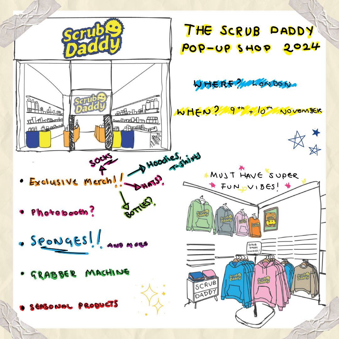 🎉 Scrub Daddy’s FIRST-EVER Pop-Up Shop is coming to London! 🎉
🗓️ November 9th &amp; 10th
Stay tuned for all the sudsy details! 👀✨

#scrubdaddy #scrubdaddyuk #popupshop #announcement #cleaning