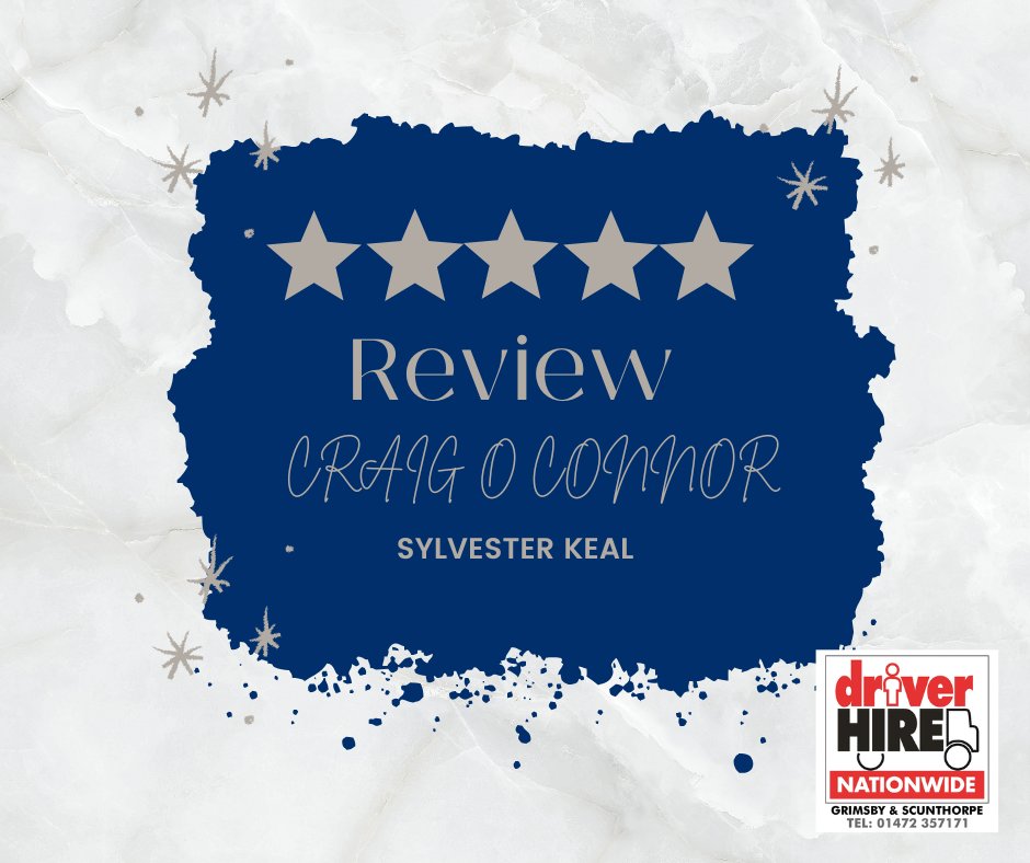 We recently received a 5-star review from one of our valued clients  <a href="/sylvesterkeal/">Sylvesterkeal</a>. Positive feedback like this motivates our team to continue delivering #exceptional service and we can help you too!
email grimsby@driverhire.co.uk or call 01472 357171
#recruitment #drivers