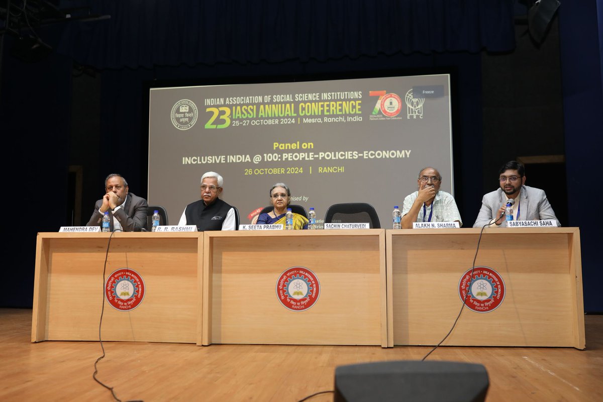 IASSI (@iassi_india) on Twitter photo The Plenary Session on "Inclusive India @ 100" at #IASSI2024 was chaired by <a href="/Sachin_Chat/">Sachin Chaturvedi</a>, with presentations by <a href="/PrabhuSeeta/">Dr. Seeta Prabhu</a> <a href="/MahendraDevS/">S. Mahendra Dev</a>, Alakh N. Sharma, and R.R. Rashmi, <a href="/sabya_saha/">Sabyasachi SAHA, Ph.D.</a>
<a href="/RIS_NewDelhi/">RIS</a> <a href="/TweetIHD/">IHD</a>
#SocialScience #InclusiveIndia The Plenary Session on "Inclusive India @ 100" at #IASSI2024 was chaired by <a href="/Sachin_Chat/">Sachin Chaturvedi</a>, with presentations by <a href="/PrabhuSeeta/">Dr. Seeta Prabhu</a> <a href="/MahendraDevS/">S. Mahendra Dev</a>, Alakh N. Sharma, and R.R. Rashmi, <a href="/sabya_saha/">Sabyasachi SAHA, Ph.D.</a>
<a href="/RIS_NewDelhi/">RIS</a> <a href="/TweetIHD/">IHD</a>
#SocialScience #InclusiveIndia