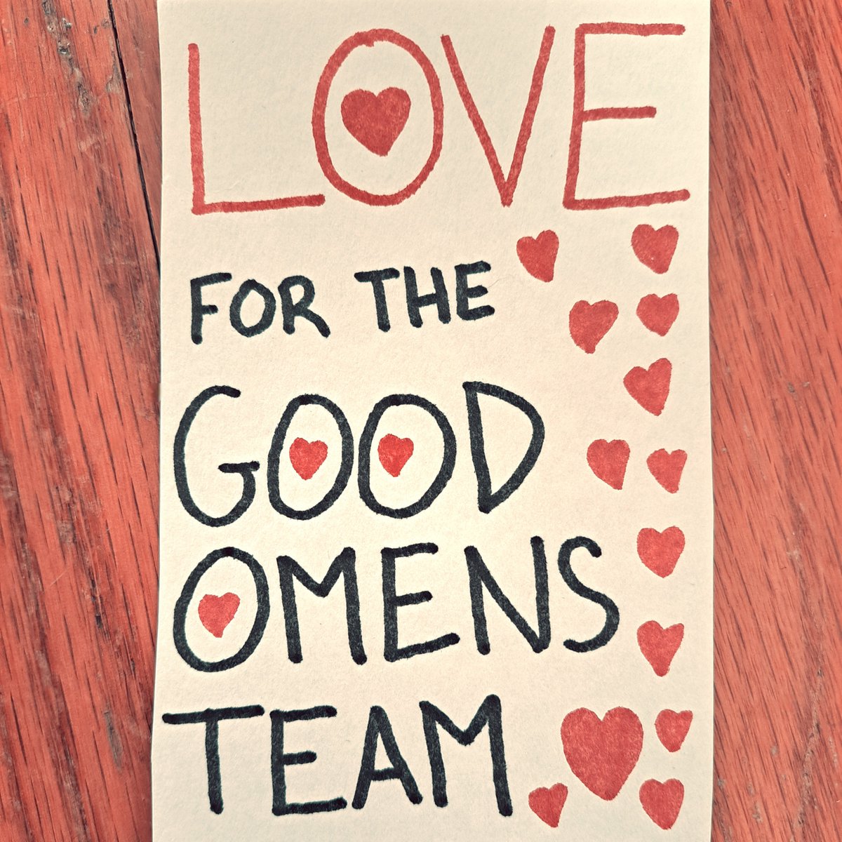 Hey everyone! I put together a quick little project I thought would be cute. We should write some notes and compile them all together to give Rob, Rhianna, and the others who've been working so hard a little album of Thank Yous! I'll put the info below.
#GoodOmens #GoodOmens3