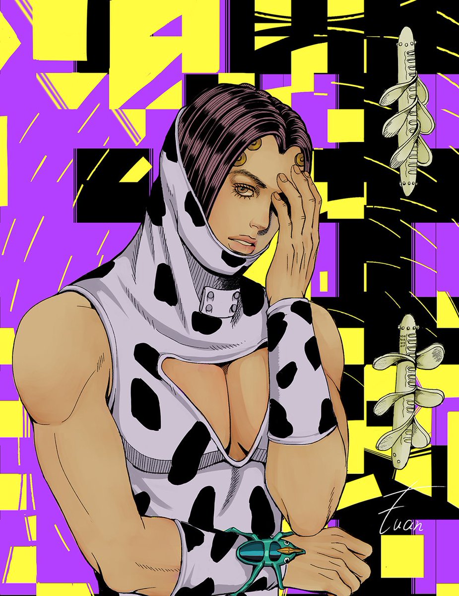 euaneuan_'s tweet photo. #JojoBizarreAdventure #jjbafanart #JJBA #stoneocean #JoJopart6 #Donatelloversus #Rikiel #Ungalo #DonatelloVersace #ジョジョの奇妙な冒険 #JoJosBizzareAdventure #jojosbizarreadventure https://t.co/e41qKcVenu