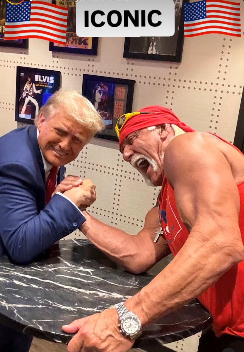 Trump and Hulk backstage of MSG.