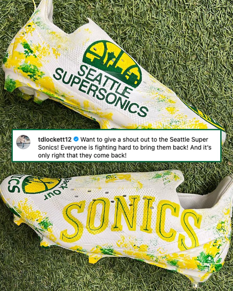 SeattleSonics's tweet image. Tyler Lockett&apos;s custom cleats though 😮😮😮

#BringBackOurSonics