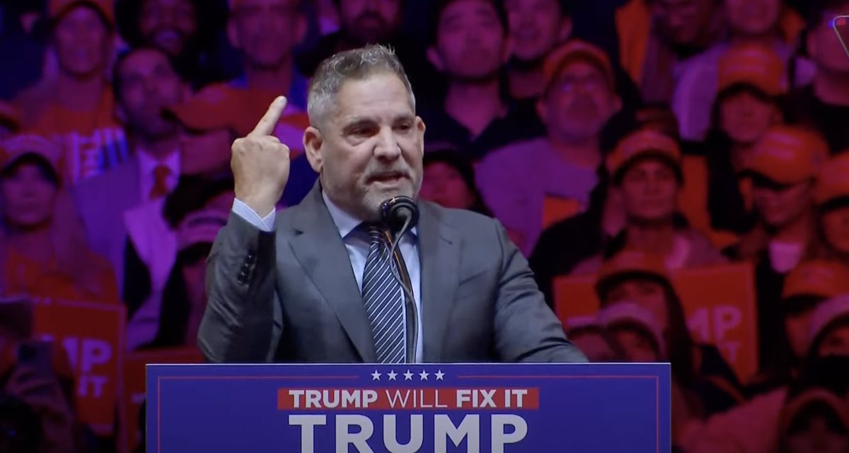 Aaaannnd... there it is. Just got to the part of the MSG neo-Nazi rally where they compare the Vice President of the United States to a hooker.

This rally is likely the ugliest political event held in America this century.

Yes, this is a man giving the middle finger at a rally.