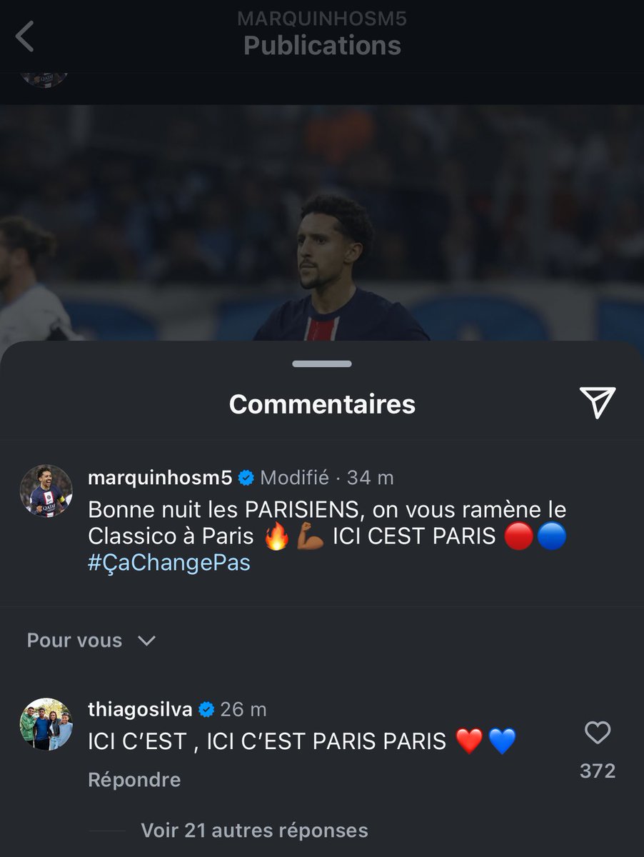 LMDPSG's tweet photo. Thiago Silva : « ICI C’EST, ICI C’EST PARIS ♥️💙» 😳 https://t.co/g5qeSrznkm