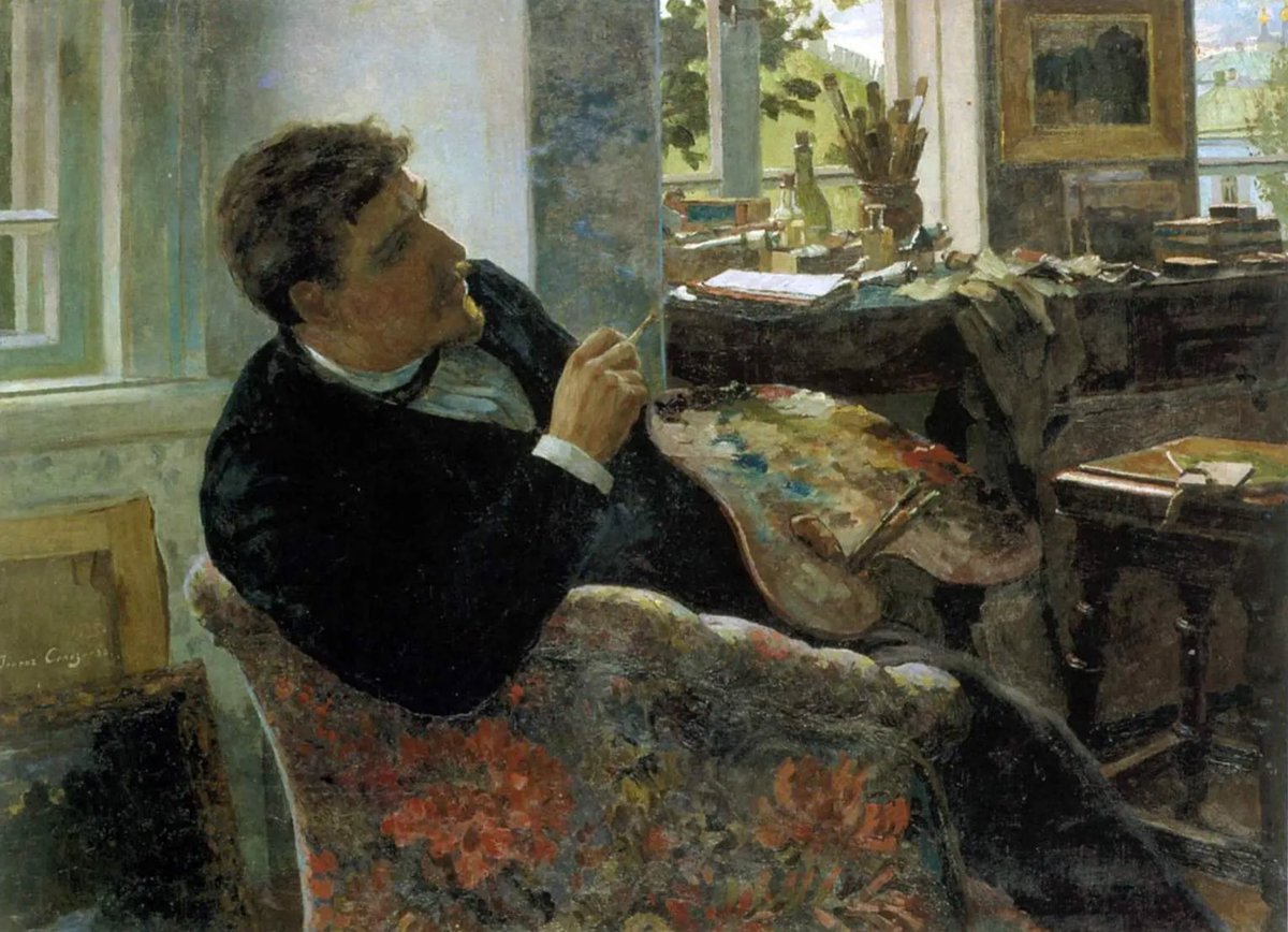 Ivan Seleznyov - Portrait of the artist F. I. Danilova (1905)