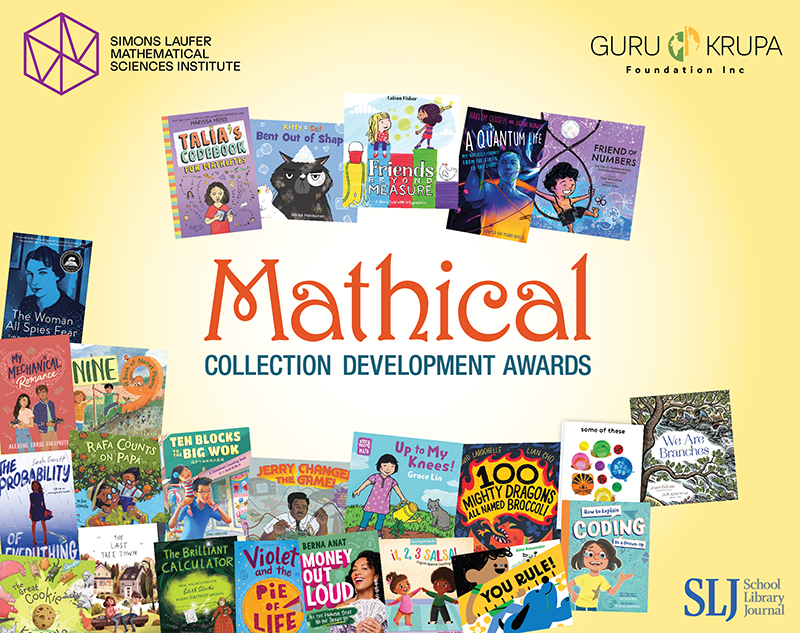 sljournal's tweet photo. The Simons Laufer Mathematical Sciences Institute (SLMath) and SLJ are offering up to 36 $850 grants to school libraries to purchase titles from the Mathical Book Prize list.
Proof of Title I status is required. Apply by Nov. 7.

https://t.co/4SMQgPxzhi https://t.co/v4BNtWAkQ5