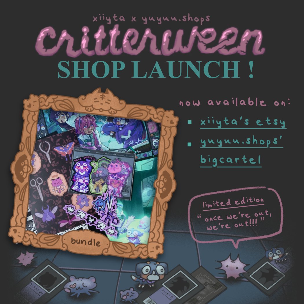 xiiyta's tweet photo. xiiyta x yuyuu.shops is here...
ʕ ෆ ᴥ ᴗ ʔ ⟡ ▼ ◉ ᴥ ◉ ▼ ⟡ ≤ᓀ ʷ̣̫ ᓂ マ
#critterween https://t.co/41U30fLK31