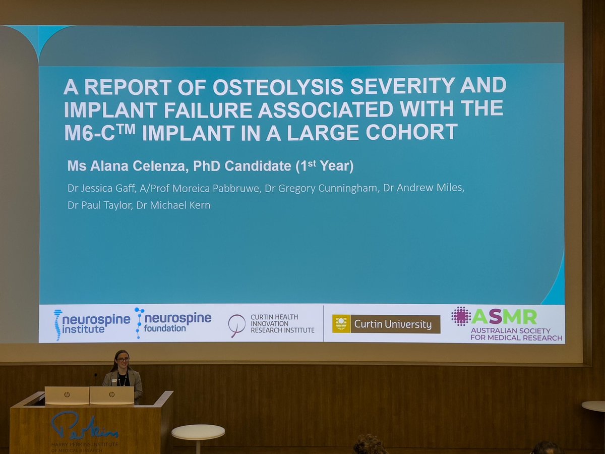 NeurospineF's tweet photo. Last week our PhD candidate & Neurospine Foundation research assistant, Ms Alana Celenza presented two abstract presentations at the Australian Society for Medical Research (ASMR), Western Australian Symposium.
#ASMR #ASMRWA #research #neurospineinstitute #neurospinefoundation https://t.co/jUSlqsjdsT