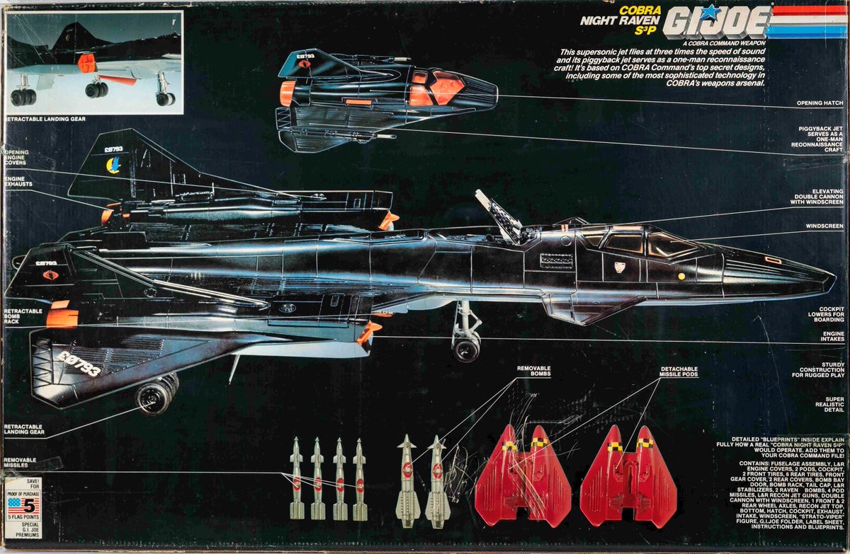 Cobra Night Raven from 1986 - box back.