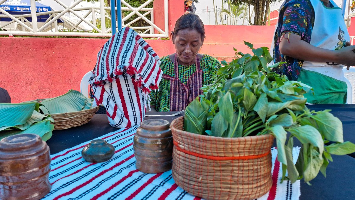 InguatPrensa's tweet photo. 🌿 ¡Este fin de semana, Alta Verapaz celebró el Festival Gastronómico en Santa Cruz Verapaz! 

Con talleres de Arqueogastronomía y un concurso que honró recetas ancestrales y plantas nativas, donde ocineras de toda la región compartieron lo mejor de nuestra tradición. https://t.co/gp59VhNr4u