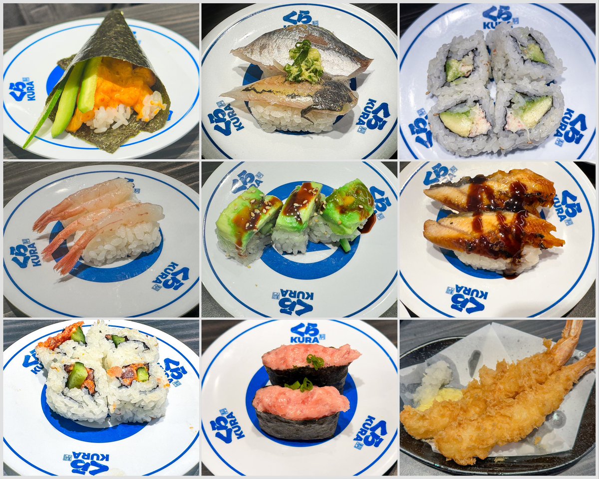 KWOOatCa's tweet photo. Post Workout Lunch - 15 plates of sushi @ Kura Revolving Sushi https://t.co/BHZdgy8fGF