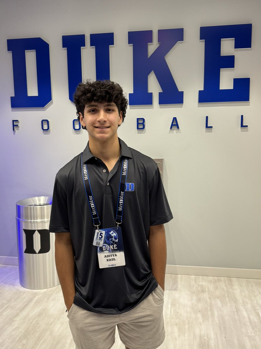 Aditya Kaul (@adityakaul2026) on Twitter photo Thanks so much to <a href="/CoachScottBoone/">Scott Boone</a> <a href="/GinfanteMT/">Gabe Infante</a> and <a href="/DukeFOOTBALL/">Duke Football</a> for the incredible hospitality and game day visit invite.
Despite the unlucky result, an amazing fight back that showed the character of the team. Can’t wait to be back!
<a href="/HKA_Tanalski/">Adam</a> <a href="/thedawsonzim/">Dawson Zimmerman</a> <a href="/CoachWild15/">Marty Wild</a> Thanks so much to <a href="/CoachScottBoone/">Scott Boone</a> <a href="/GinfanteMT/">Gabe Infante</a> and <a href="/DukeFOOTBALL/">Duke Football</a> for the incredible hospitality and game day visit invite.
Despite the unlucky result, an amazing fight back that showed the character of the team. Can’t wait to be back!
<a href="/HKA_Tanalski/">Adam</a> <a href="/thedawsonzim/">Dawson Zimmerman</a> <a href="/CoachWild15/">Marty Wild</a>