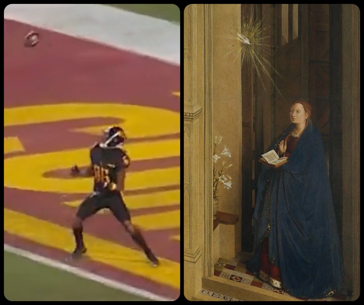 <a href="/NFL/">NFL</a> <a href="/Commanders/">Washington Commanders</a> The Annunciation (Hail Mary), by Petrus Christus, 1445