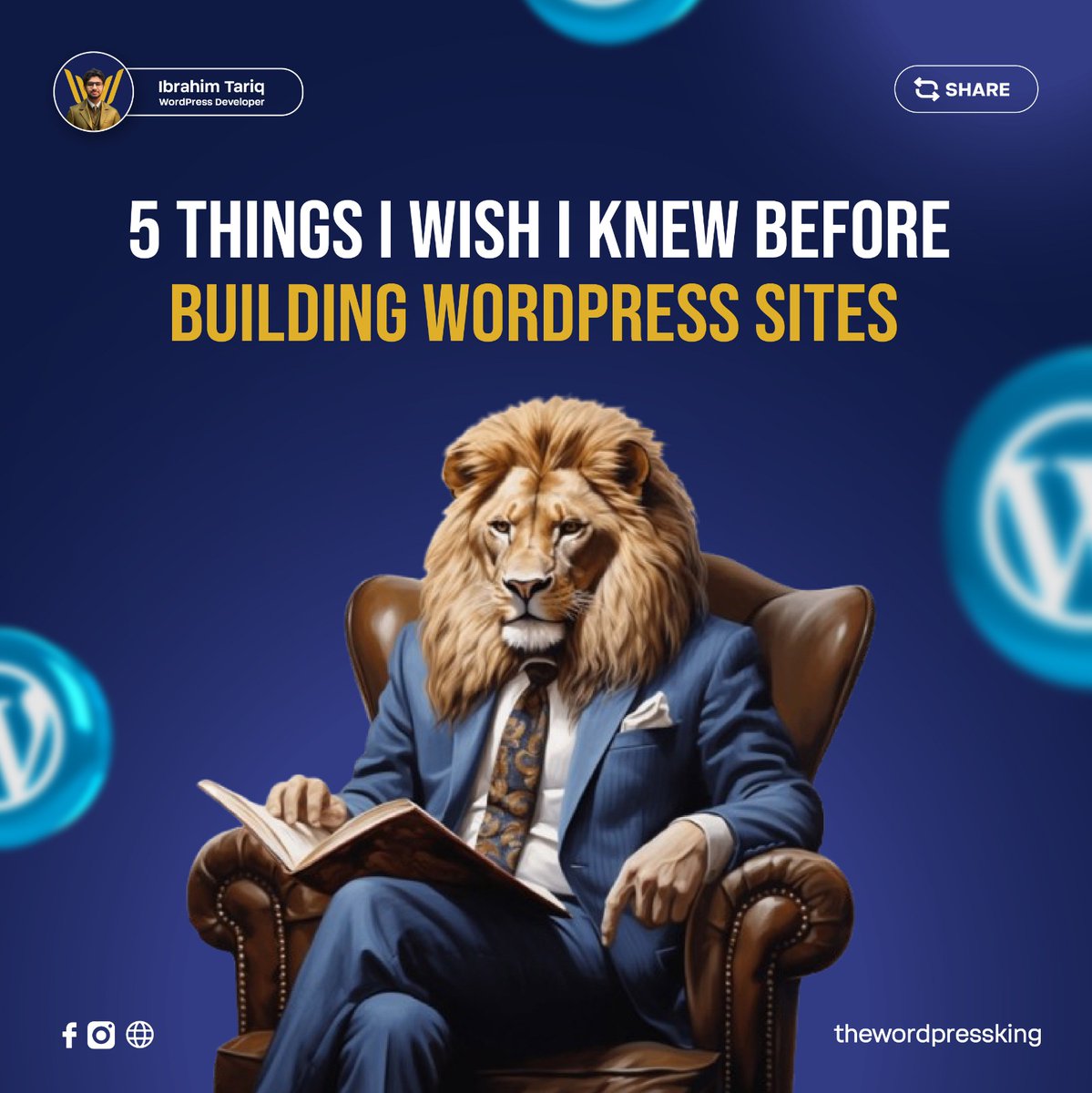 wordpressking_'s tweet image. 5 things I wish I knew when building WordPress sites:

1️⃣ Don’t overload on plugins; they slow you down.
2️⃣ Keep learning—WordPress evolves fast.
3️⃣ Price your skills accordingly.
4️⃣ Functionality over aesthetics.
5️⃣ Choose hosting wisely; it’s crucial!

Learn from my mistakes!