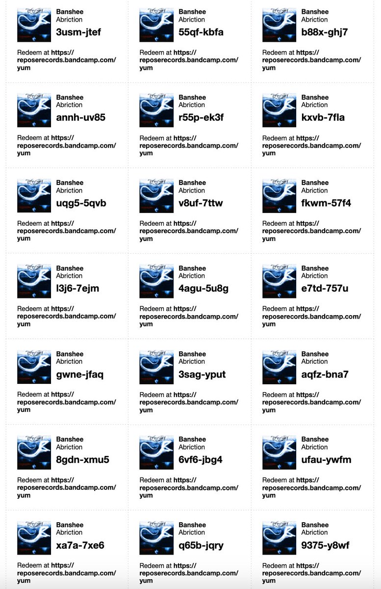 ReposeRecords's tweet image. Free download codes for Abriction&apos;s &apos;Banshee&apos; album.

Shoegaze/ Black Metal/ Lo-Fi/ Emo

2LP/CD out now!

Redeem at reposerecords.bandcamp.com/yum