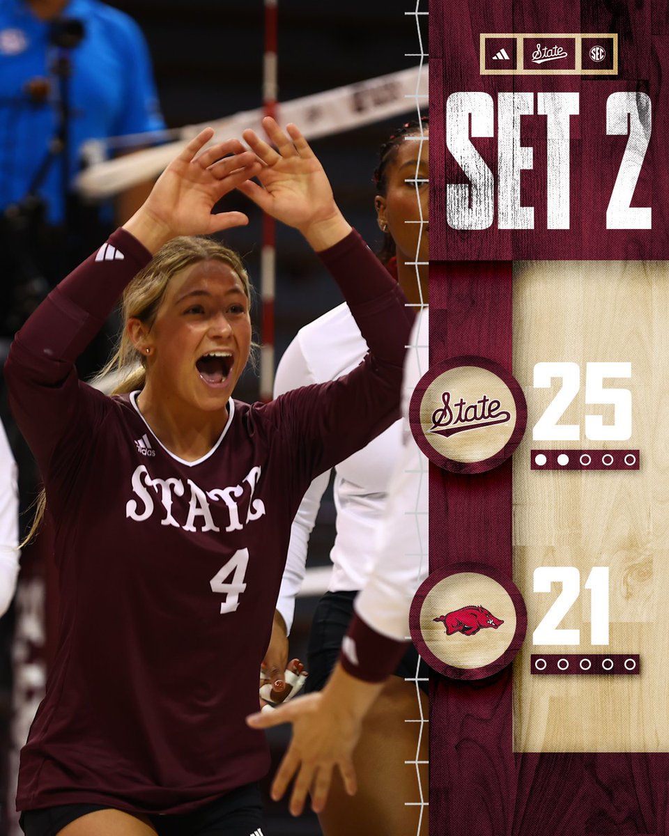 SET TWO IS OURS💪

#HailState🐶