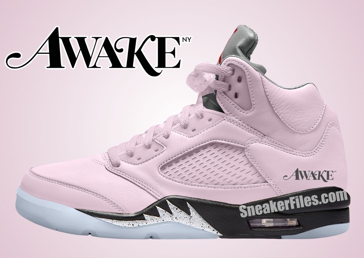 sneakerfiles's tweet photo. EXCLUSIVE: Awake NY x Air Jordan 5 “Arctic Pink” Releases Fall 2025. This pair will launch alongside the “Racer Blue” iteration. Both pairs are NOT a collaboration with DJ Khaled, as some reported.
 
More Info: https://t.co/sZd1q6Te95 https://t.co/w0mbwvfTOj