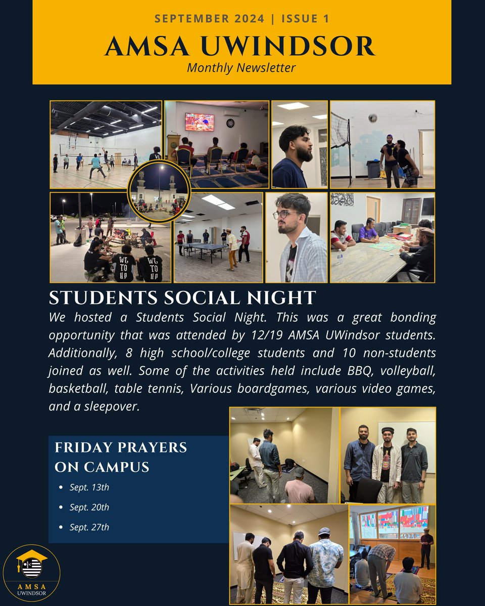 AMSAuwin's tweet photo. Some glimpses of various activities held by AMSA University of Windsor in September 2024✨️ https://t.co/d3wkf8quHf