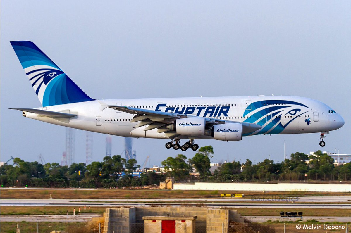 ELiveries's tweet image. The first A380 in Africa @egyptair
Photo by📸: MELVIN DEBONO
#planesofinstagram #planegeek #ig_airplane #ig_aviation_group #avnerd #cathaypacific #emirates  #a380lovers #igaviationcontest #megaplane #areliveries #skiesmag #airbus380 #egyptair #egyptaira380