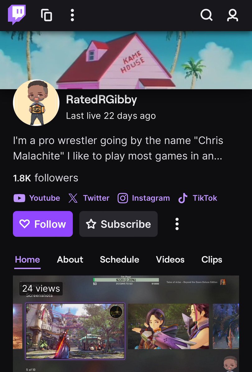 This looks so weird because anyone who knows me knows I LOVE to stream. So seeing “Last live 22 days ago” makes it seem like I fucking died or something.