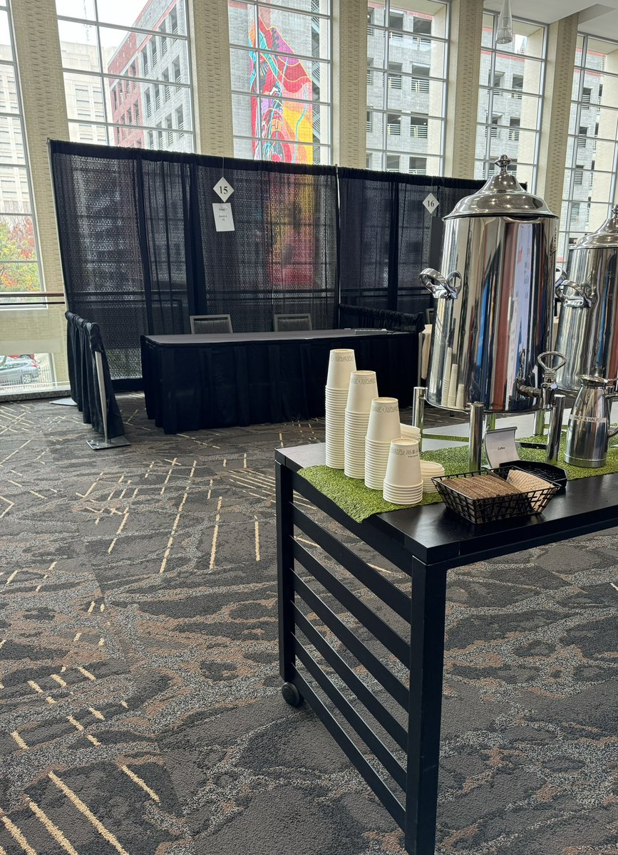 Scoping out the situation at #AllThingsOpen before booths open tomorrow.