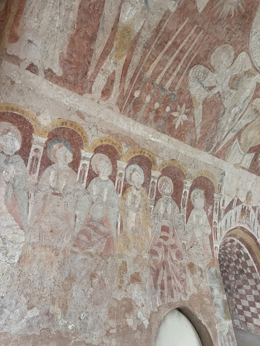 Cycling in Hereford/Gloucestershire borders this weekend the highlight being St Mary’s Church, Kempley. Owned by <a href="/EnglishHeritage/">English Heritage</a> it contains medieval wall paintings from the 12th century. Covered during the reformation and rediscovered in 1872 they are extraordinary.