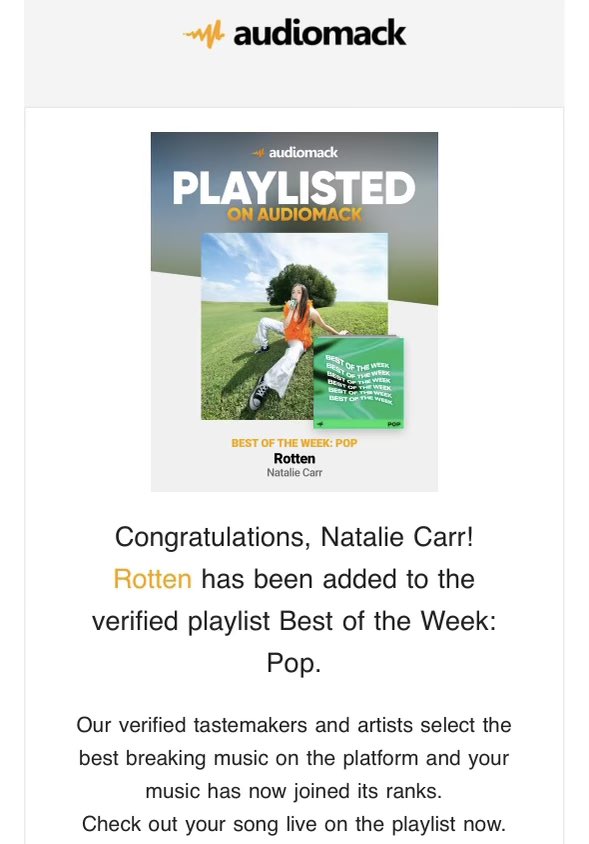 AHHH screaming because i’m the cover girl on two editorial playlists on <a href="/TIDAL/">TIDAL</a> <a href="/audiomack/">Audiomack</a>🍐🖤✨🫶🏼🍾!!!