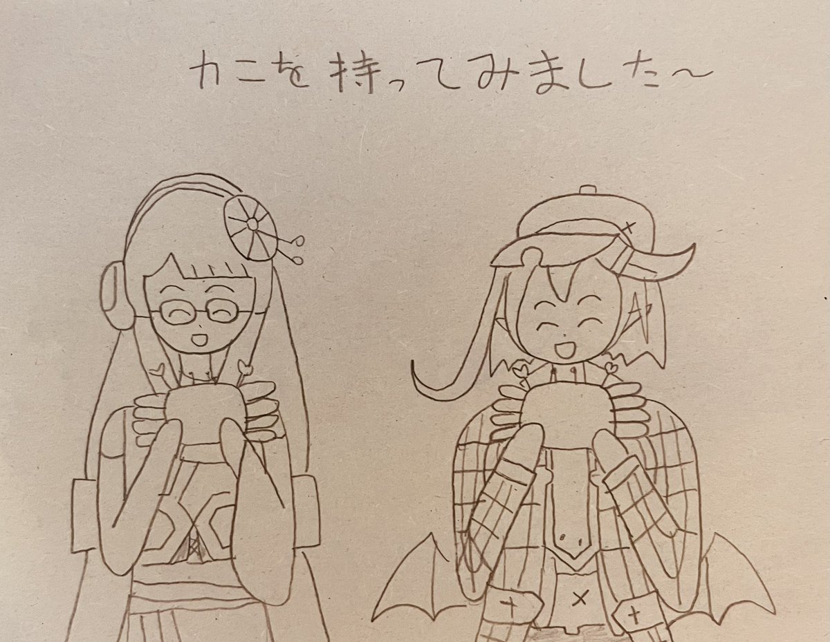 FUKUTORA19's tweet photo. 【かに座のラッキーアイテム】カニを持つウェザーロイドちゃんと、オグリ・メルちゃん
#ウェザロアート
#メルのお手紙
#オグリメル https://t.co/mmu39Vs69p