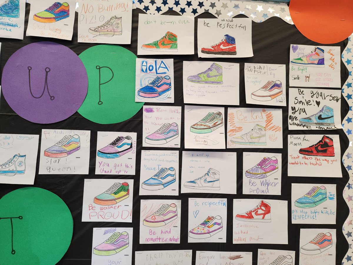 WalkerMentalWellness (@walkermwellness) on Twitter photo Our phenomenal counseling intern Ms. Jones engaged our <a href="/WUESWolverines/">Walker Upper Elementary School 🐾</a> by having students design custom sneakers with positive & anti-bullying messages. Our phenomenal counseling intern Ms. Jones engaged our <a href="/WUESWolverines/">Walker Upper Elementary School 🐾</a> by having students design custom sneakers with positive & anti-bullying messages.