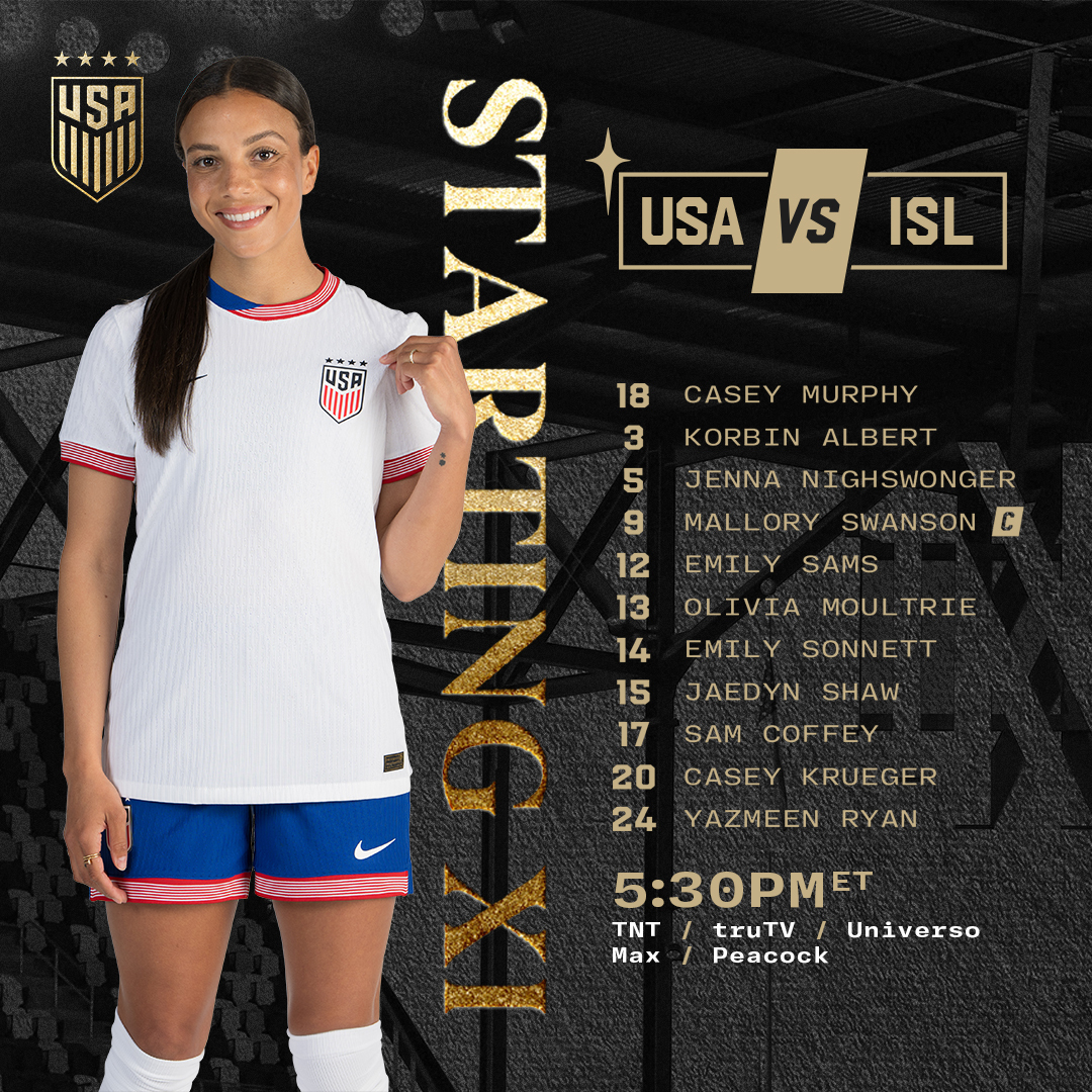 USWNT's tweet photo. Mallory Swanson to lead the XI 🫡 https://t.co/V0fvh4X1Vh