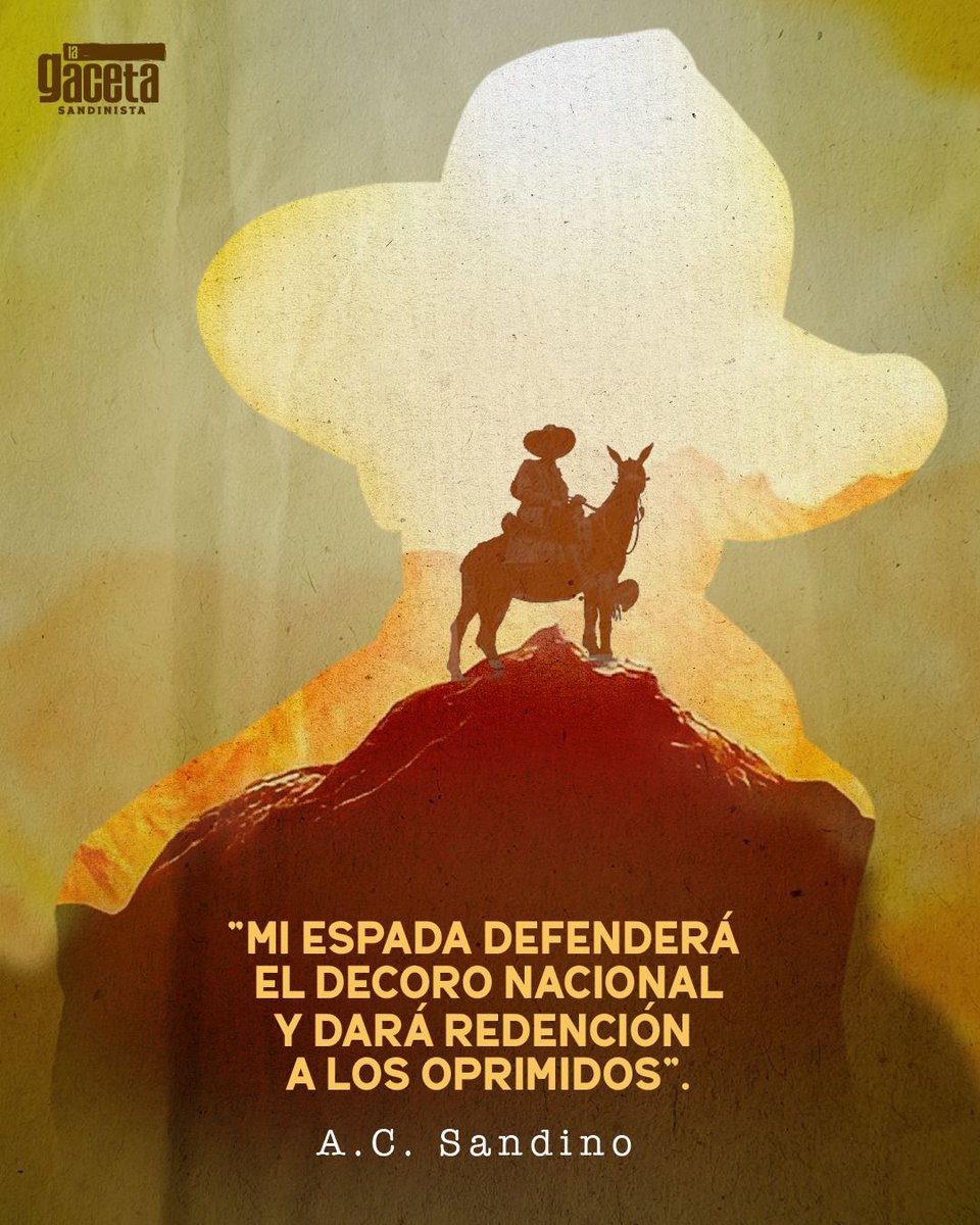 🔴⚫️✊️La dignidad y valentía del General Sandino forjada en mil batallas.