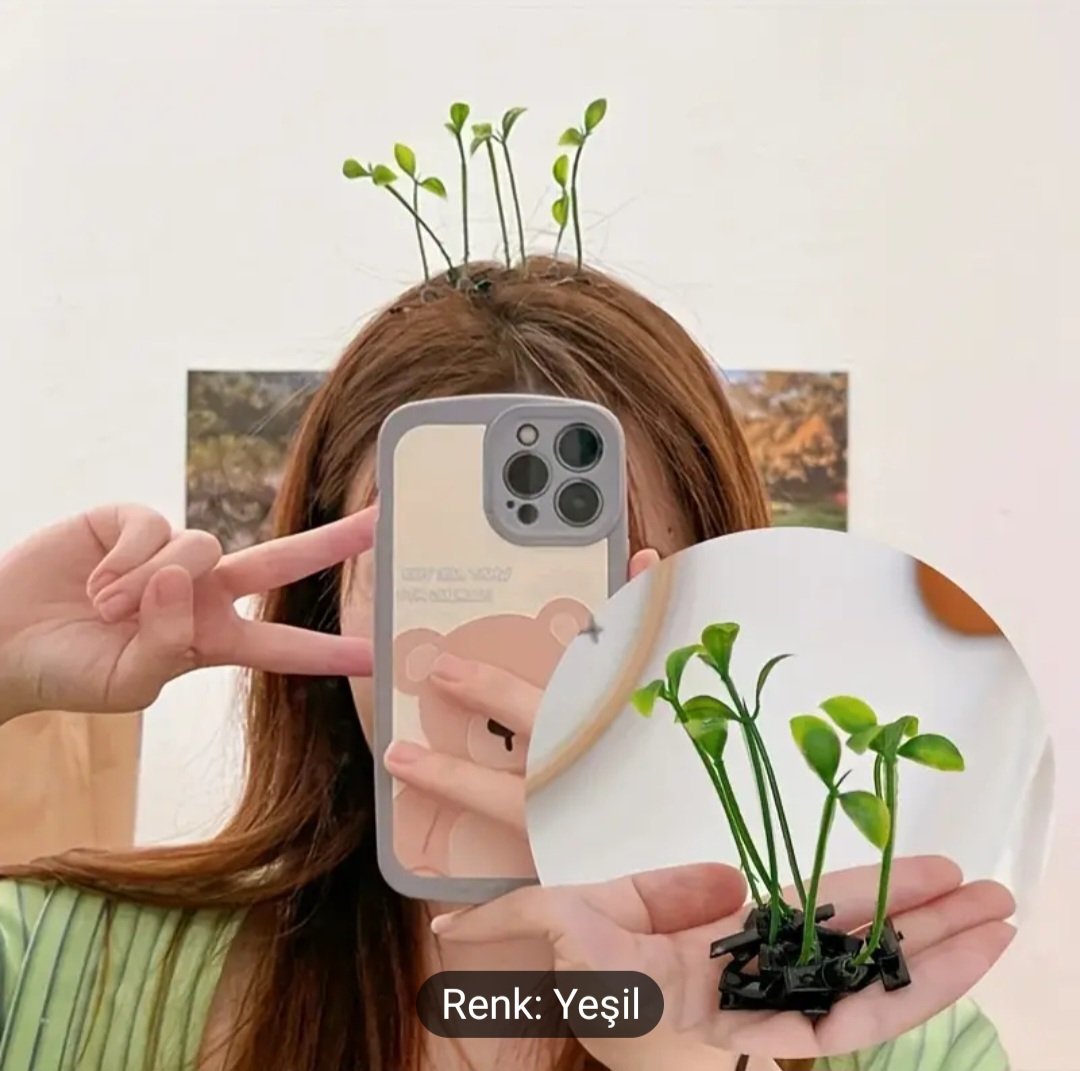 RustlingTrees's tweet image. With respect to its creator. Micro greens hair clip.